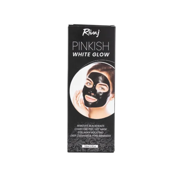 Pinkish White Glow Charcoal Black Peel Off Mask