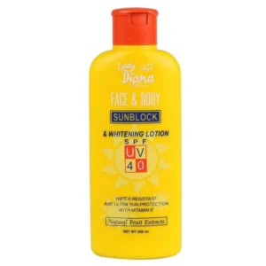 Lady Diana Face & Body Sunblock Whitening Lotion SPF 40